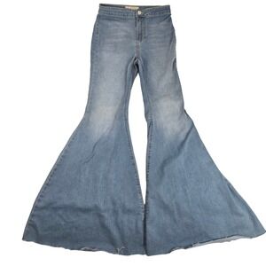 Free People High-waisted super wide-leg flare boho festival chic Jeans Tag 28x33